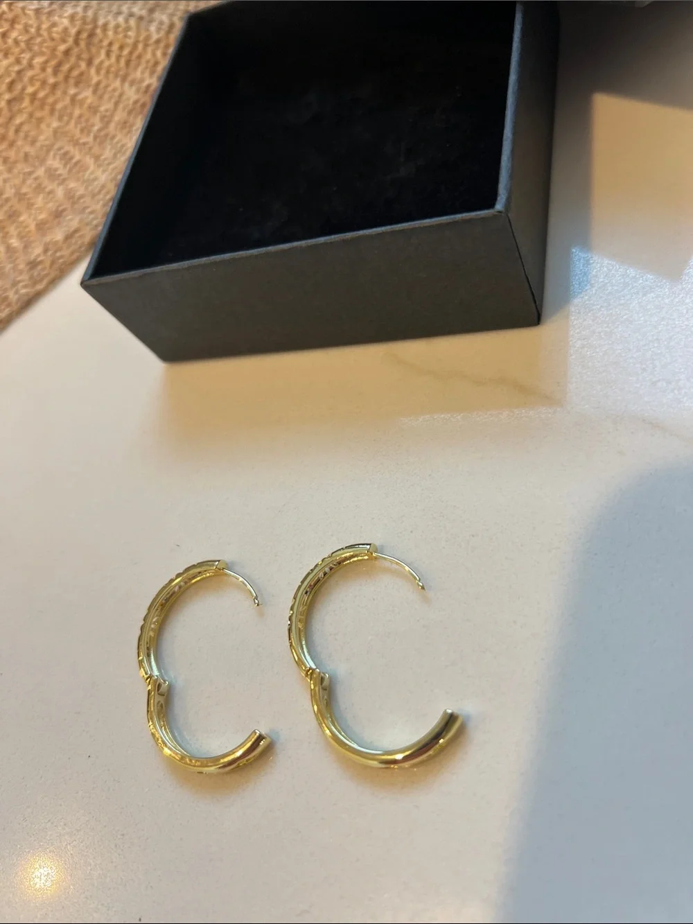 Gold Tone Filigree Hoop Earrings - Women Jewelry